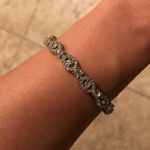 Beautiful silver stoned bracelet